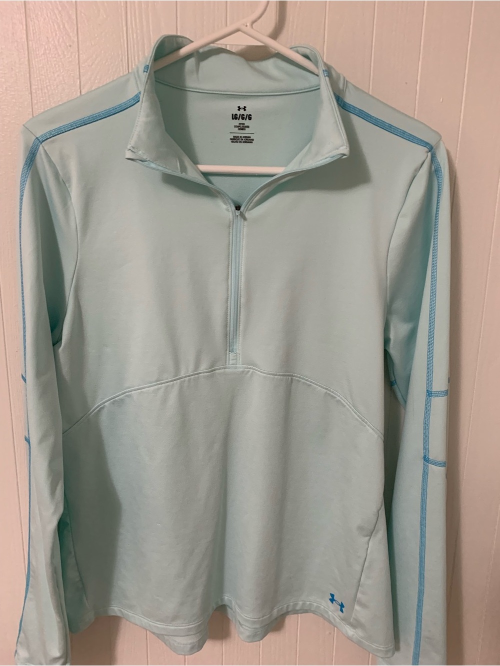 LG Mint Green Quarter-Zip Pullover
